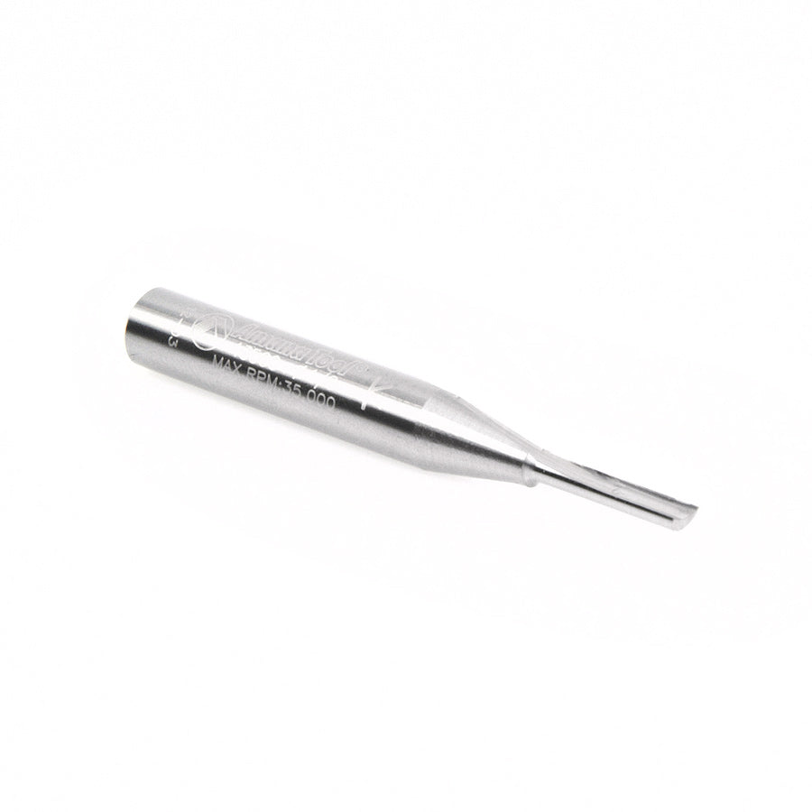 43500 Solid Carbide Single O Flute Plastic Cutting 1/8 Dia x 1/2 x 1/4 Inch Shank