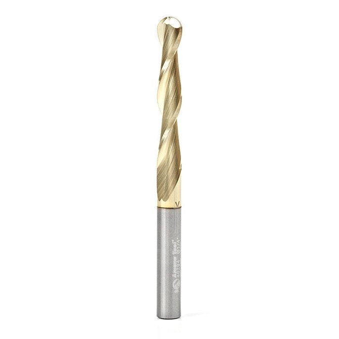 46294 CNC 2D and 3D Carving 010 Deg Straight Angle Ball Tip