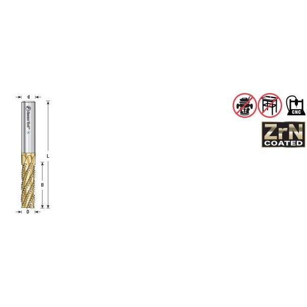 46306 CNC Solid Carbide ZrN Coated Honeycomb Cutting Hogger