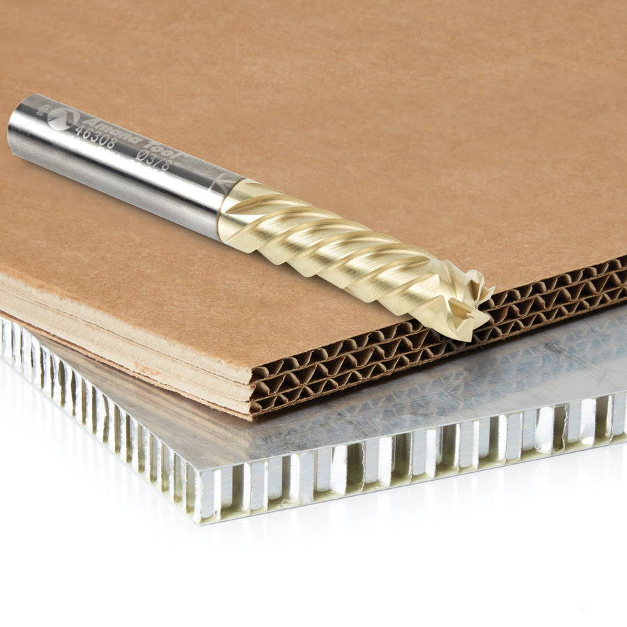 46308 CNC Compression Solid Carbide ZrN Coated Honeycomb Cutting