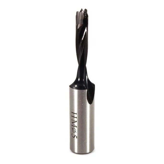 5mm Carbide Tipped Brad Point Dowel Bits 57Mm Shank LH