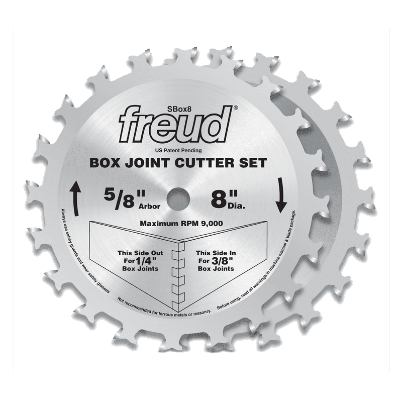 8" BOX JOINT BLADE SET Great Western Saw