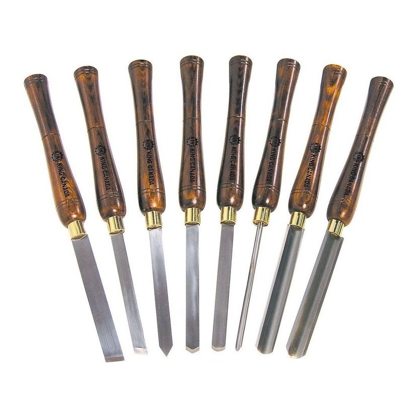 8 PC WOOD LATHE CHISEL SET