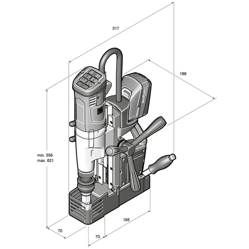 AJMU 137 PMQW Set 18V Cordless Universal Core Drill