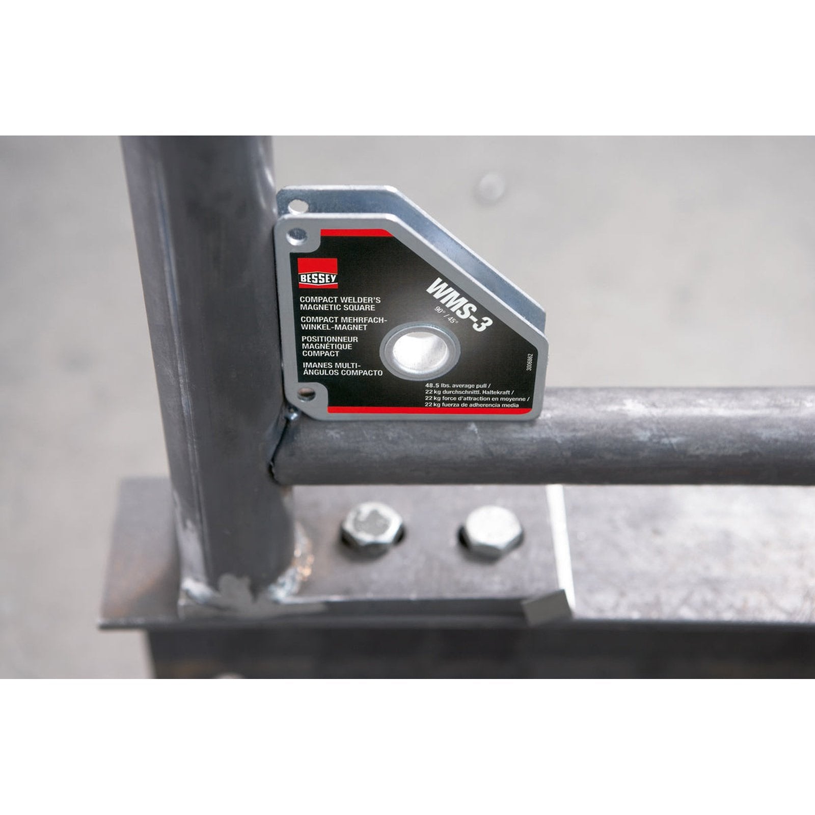 Magnet magnetic square 90/45 degrees 55 lbs pull