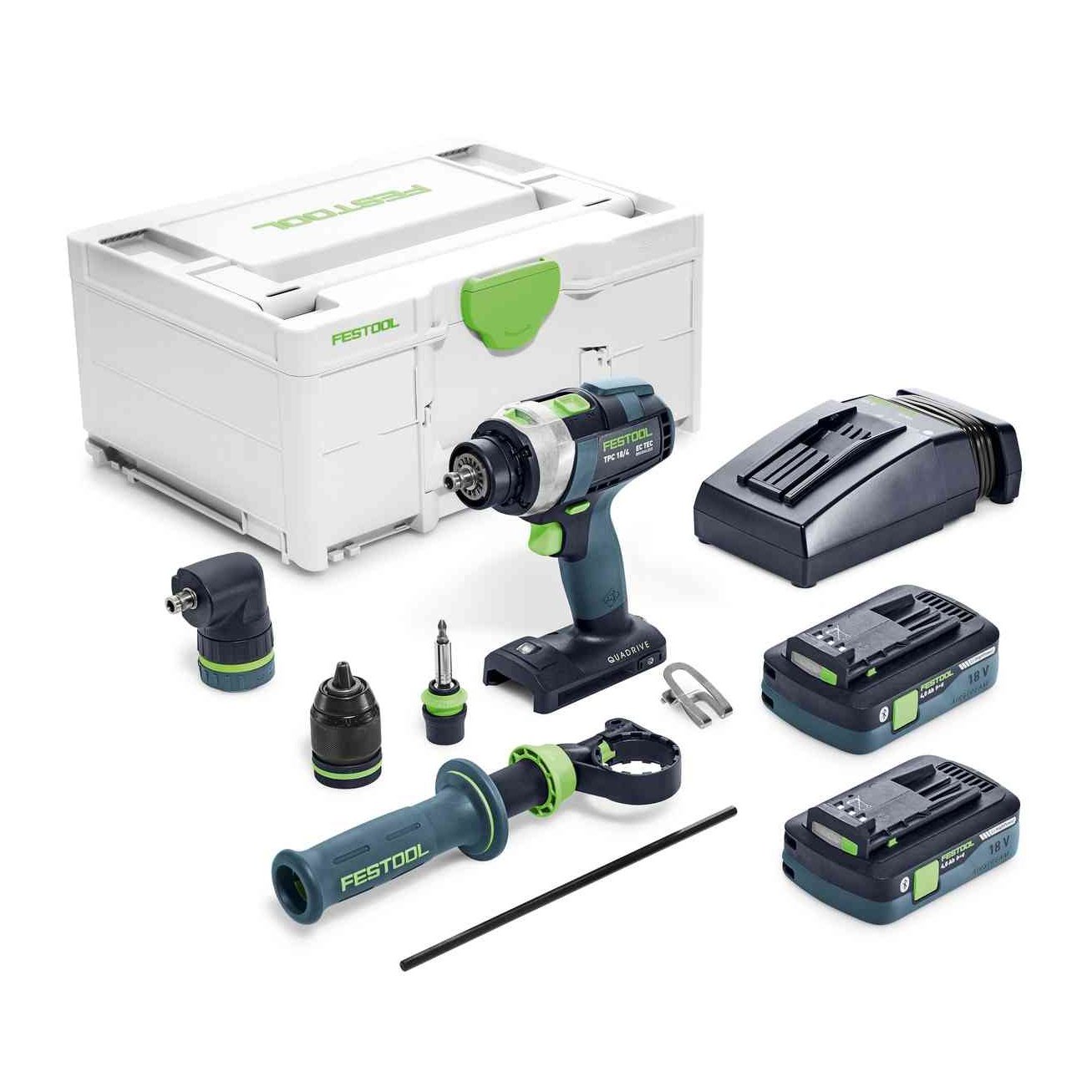 Cordless Drill QUADRIVE TPC 18/4 HPC 40 I-Set