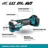 Cordless Toolless Multi Tool with Brushless Motor and AVT Tool Only