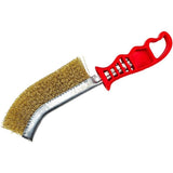 Curved Handle Brush With Scraper 13 1/2
