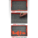 DeWalt - TOUGHSYSTEM 20 Tool Tray - Kaizen Inserts Black/Yellow 30mm