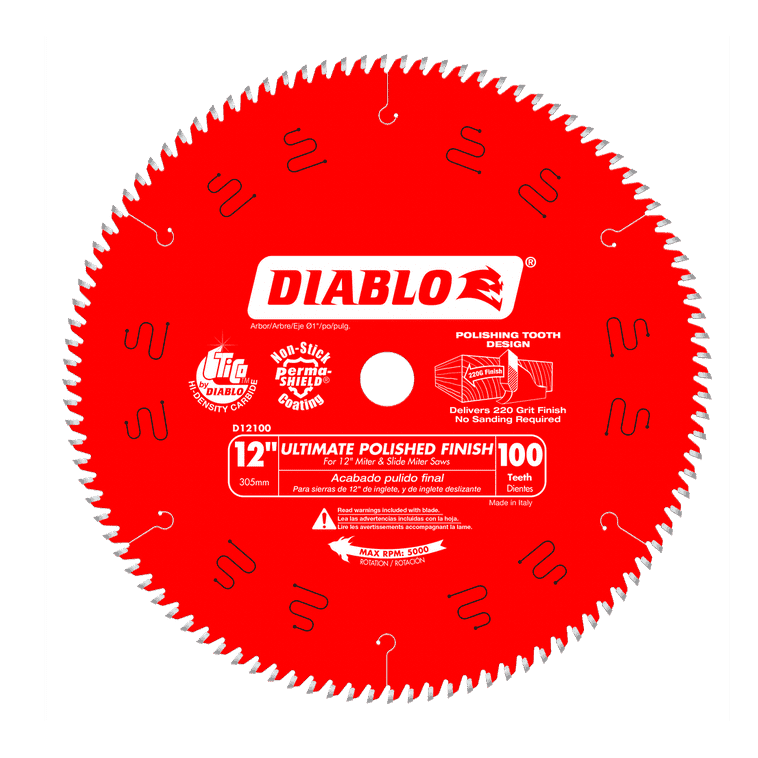Diablo 12" 100 Tooth Ultimate Flawless Finish Saw Blade