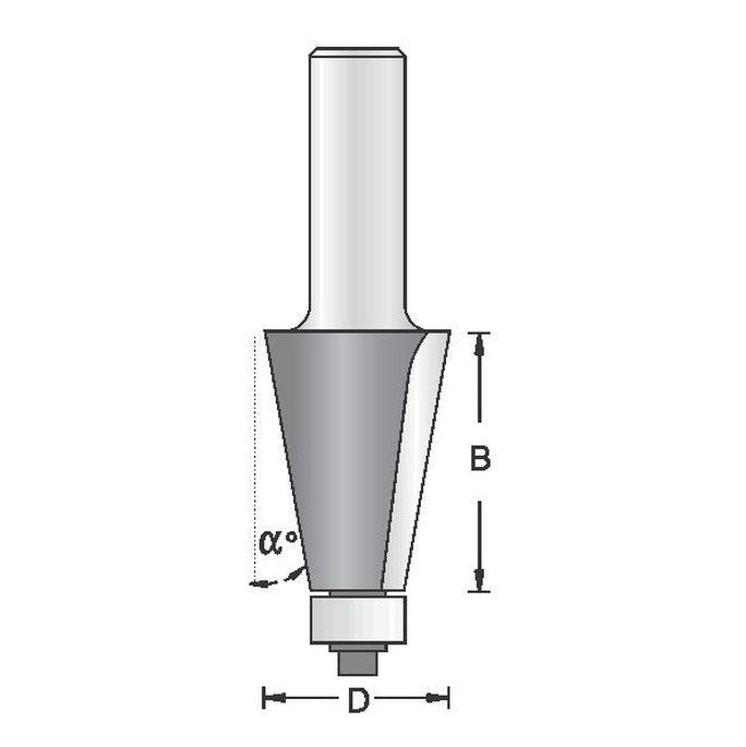 75 Degree Chamfer Router Bit