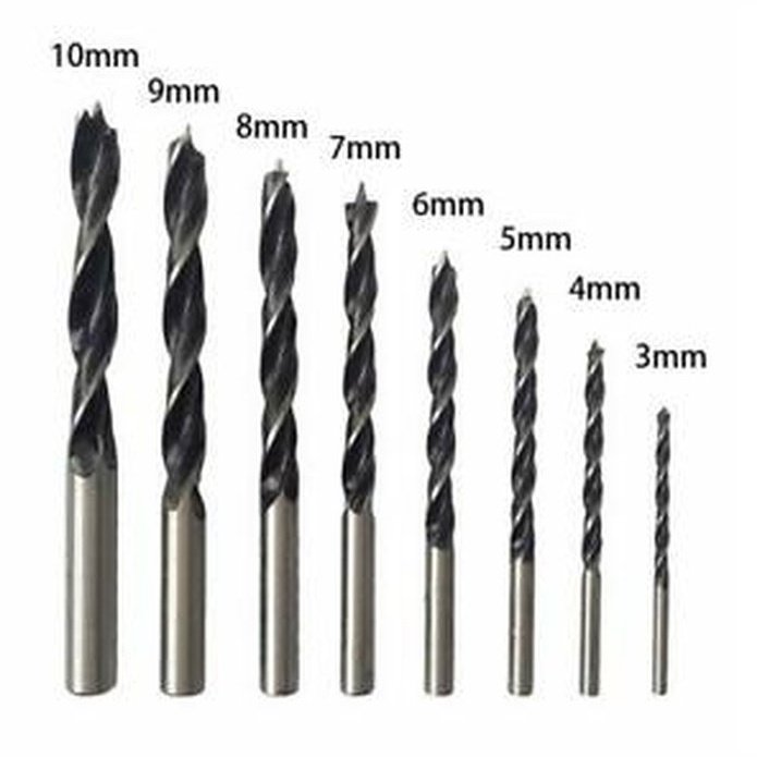 Brad Point Machine Wood Drill Set Metric