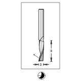 Spiral Plastic 0 Flute 3/16 Upcut