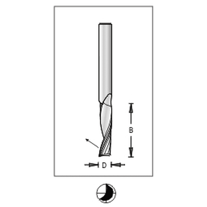 Spiral Plastic 0 Flute 3/16 Upcut