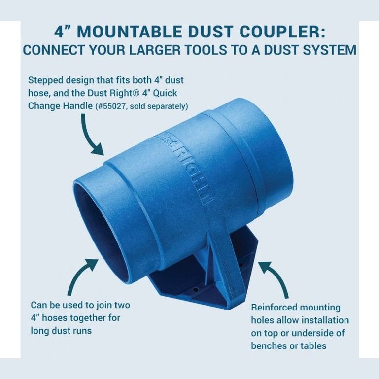 Dust Right Mountable Dust Coupler