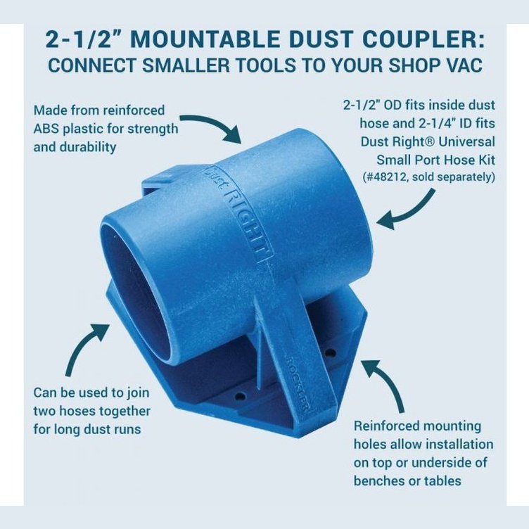 Dust Right Mountable Dust Coupler