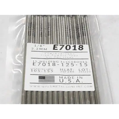 E7018 1/8" Welding Electrodes 15 Pack