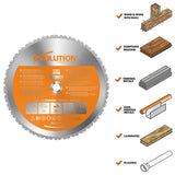 Evolution 14 In. 36T, 1 In. Arbor, Tungsten Carbide Tipped Multi-Material Cutting Blade