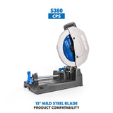 Evolution 15 In. 70T, 1 In. Arbor, Tungsten Carbide Tipped Mild Steel And Ferrous Metal Cutting Blade