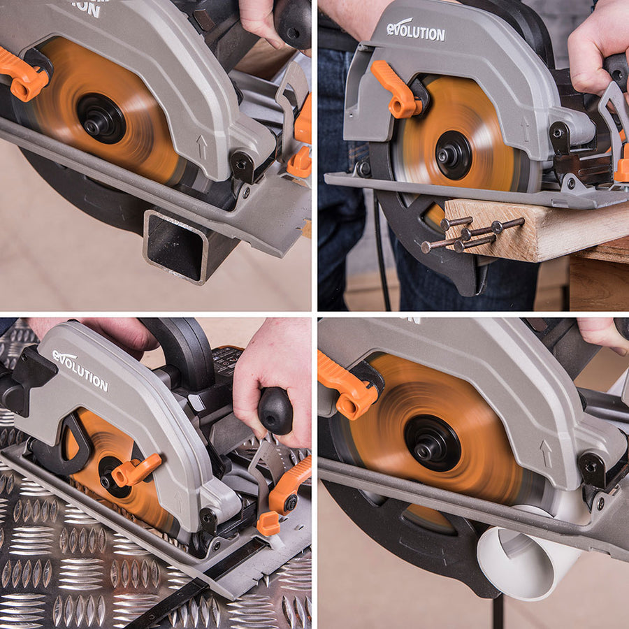 Evolution 7-1/4 In. 20T, 25/32 In. Arbor, Tungsten Carbide Tipped Multi-Material Cutting Blade Circular Saw & Chop Saw Blade