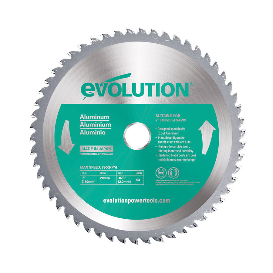 Evolution 7 In. 54T, 25/32 In. Arbor, Tungsten Carbide Tipped Aluminum And Non-Ferrous Metal Cutting Blade
