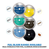 Evolution 9 In. 48T, 1 In. Arbor, Tungsten Carbide Tipped Mild Steel And Ferrous Metal Cutting Blade