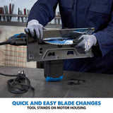 Evolution S210CCS: Metal Cutting Circular Saw With 8-1/4 In. Mild Steel Cutting Blade And Chip Collection