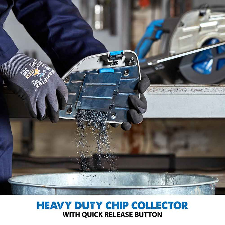 Evolution S210CCS: Metal Cutting Circular Saw With 8-1/4 In. Mild Steel Cutting Blade And Chip Collection