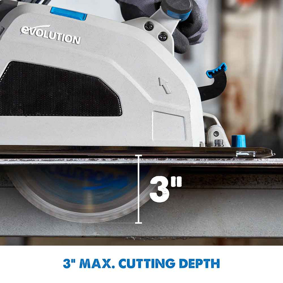 Evolution S210CCS: Metal Cutting Circular Saw With 8-1/4 In. Mild Steel Cutting Blade And Chip Collection