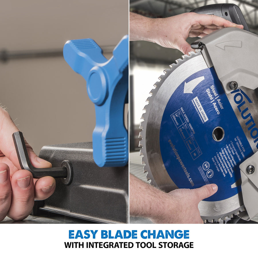 Evolution S380CPS: Metal Cutting Dry Cut Saw With 14 In. Mild Steel Blade