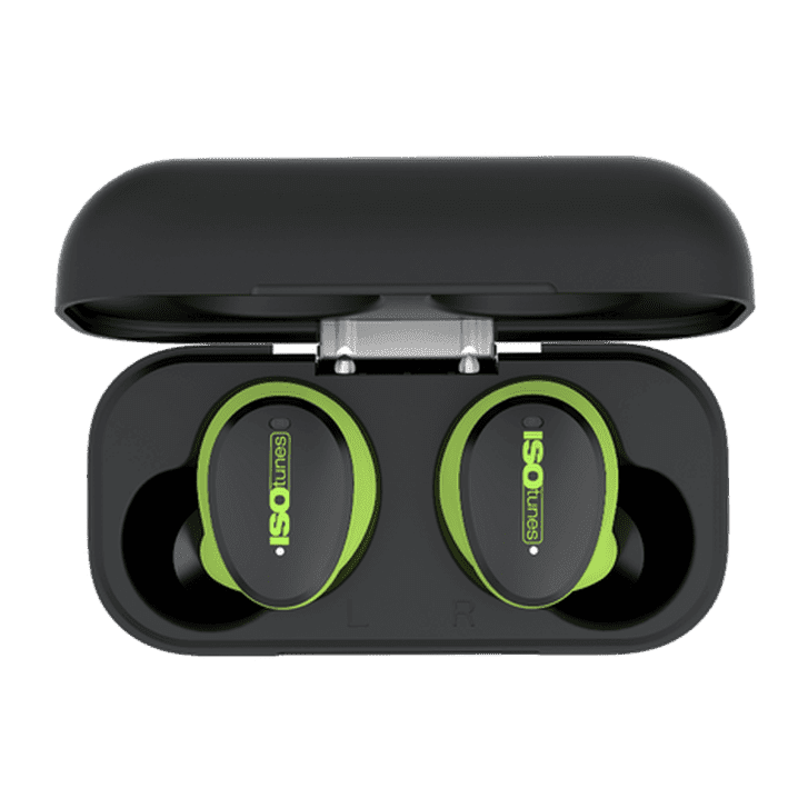 ISOtunes FREE Aware - True Wireless Bluetooth Earbuds - Safety Green Ambient Listening Technology