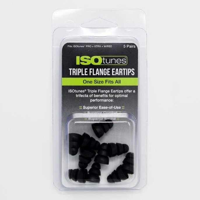 Isotunes Silicone Triple-Flange Replacement Ear Tips