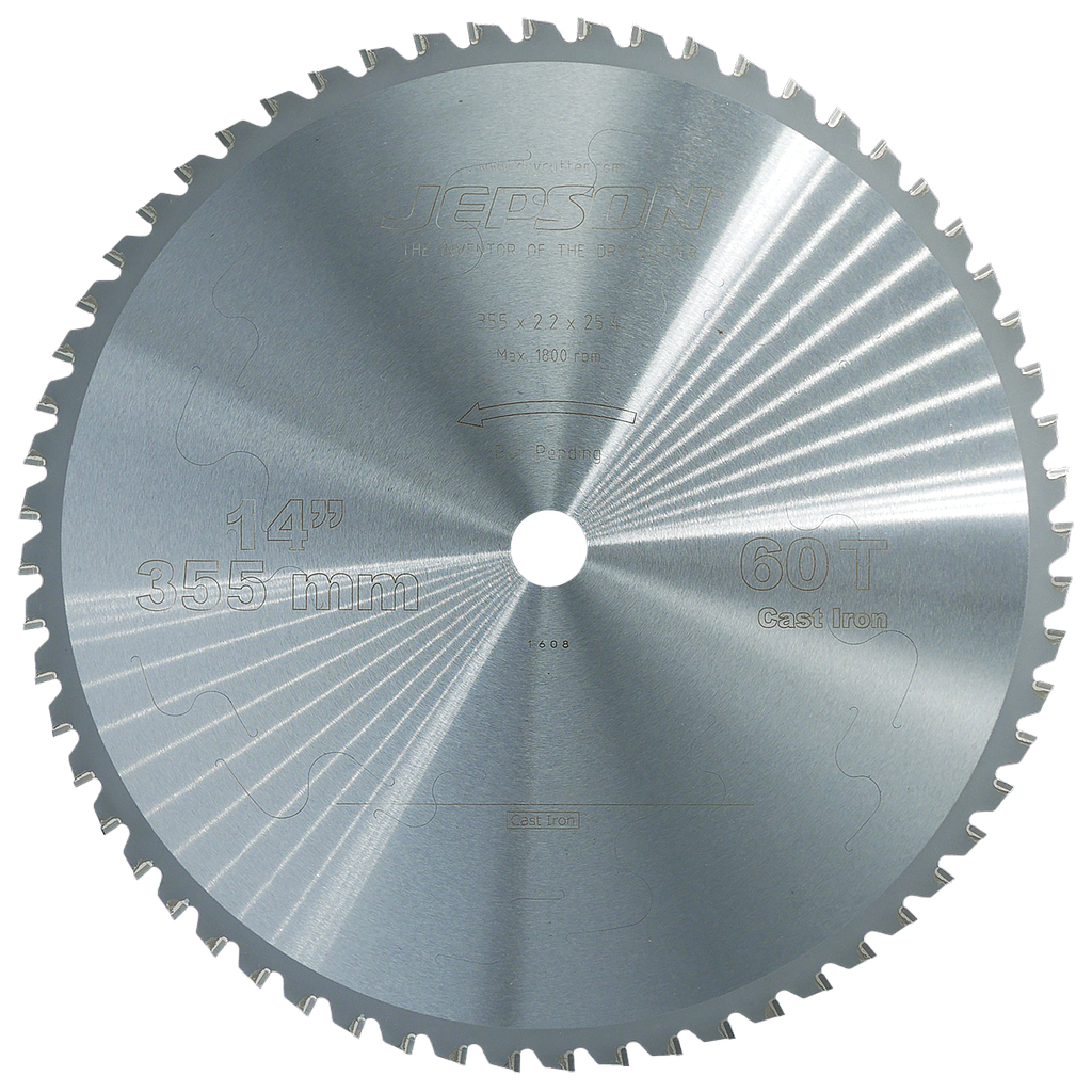 Jepson Carbide Tipped Circular Saw Blade 14" 355mm 60 Tooth for Cast Iron/Guss