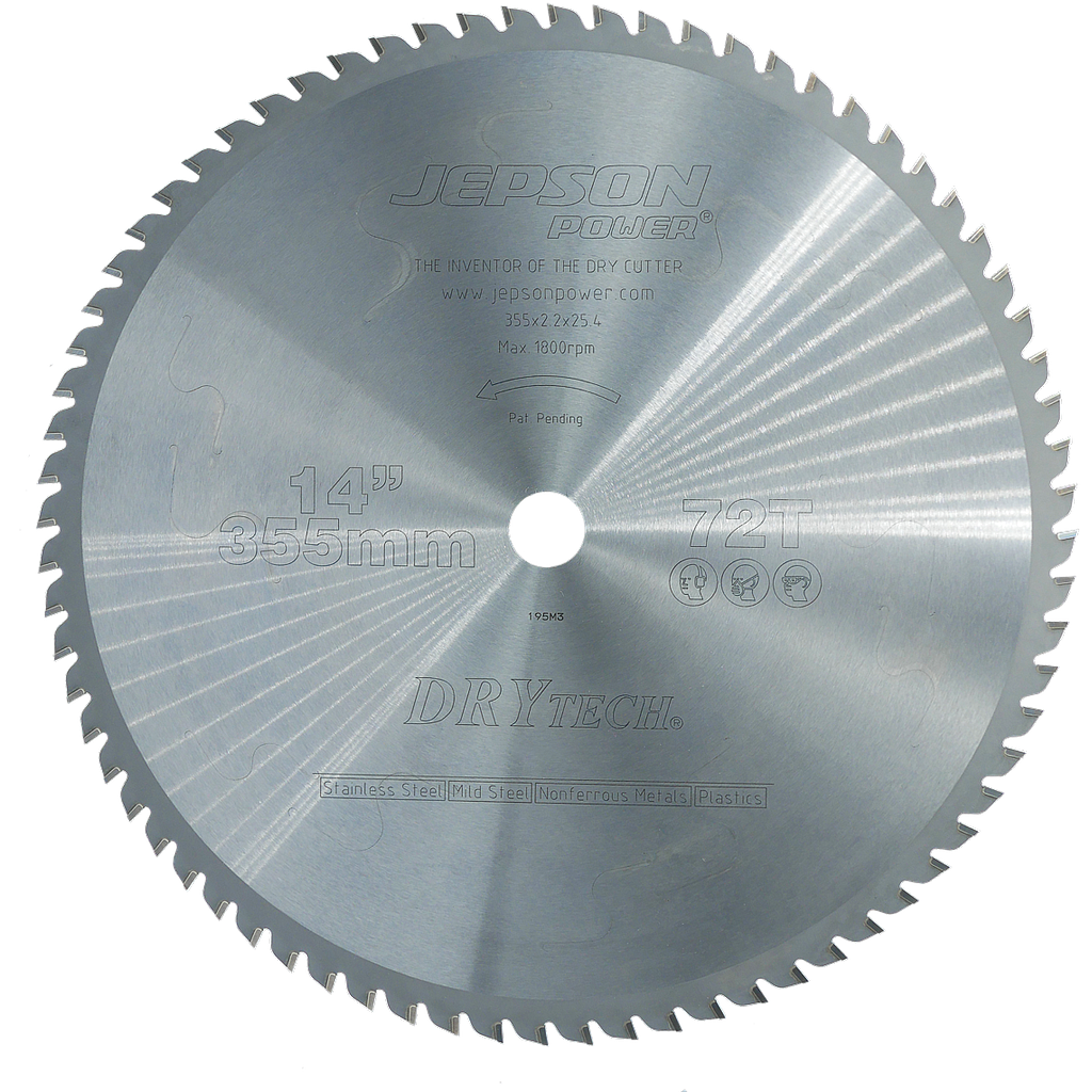 Jepson Carbide Tipped Circular Saw Blade 14" 355mm 72 Tooth for Medium Mild Steel & Stainless