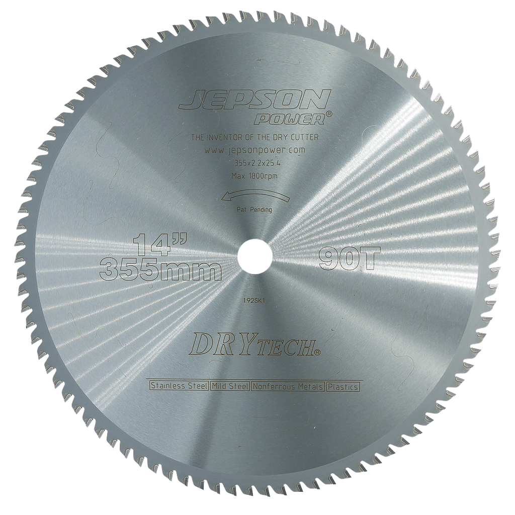 Jepson Carbide Tipped Circular Saw Blade 14" 355mm 90 Tooth for Steel & Stainless Steel