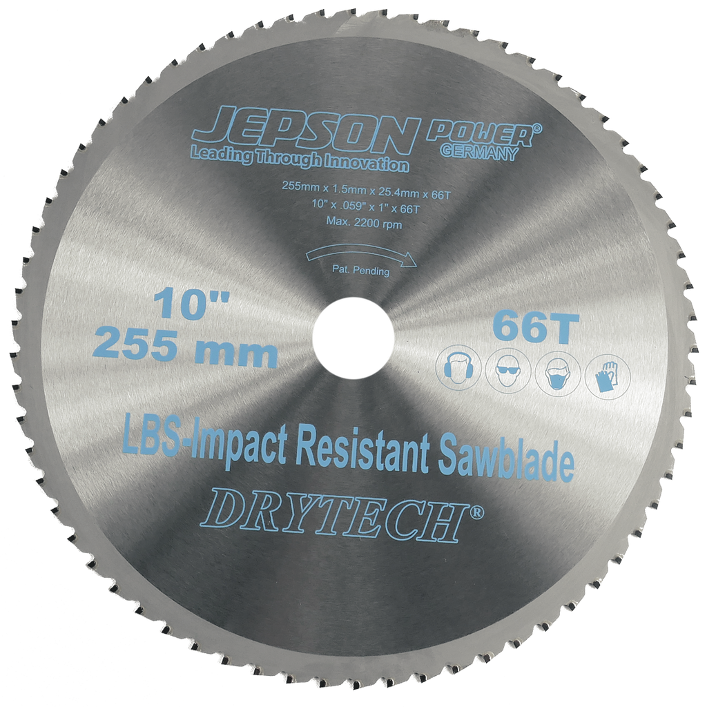 Jepson Drytech Carbide Tipped Circular Saw Blade 10" 255mm 60 Tooth for Thin Walled Steel