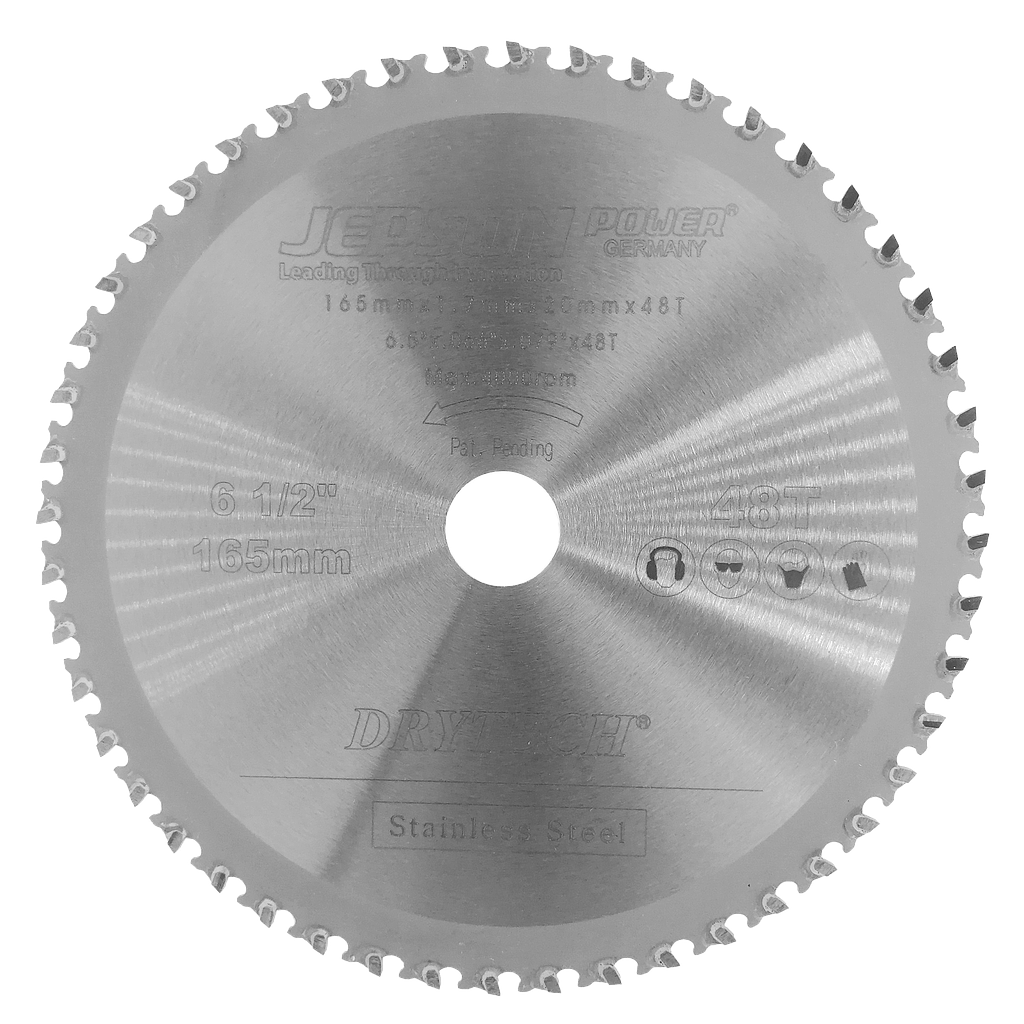 Jepson Drytech Carbide Tipped Circular Saw Blade 6 1/2" 165mm 48 Tooth for Stainless Steel