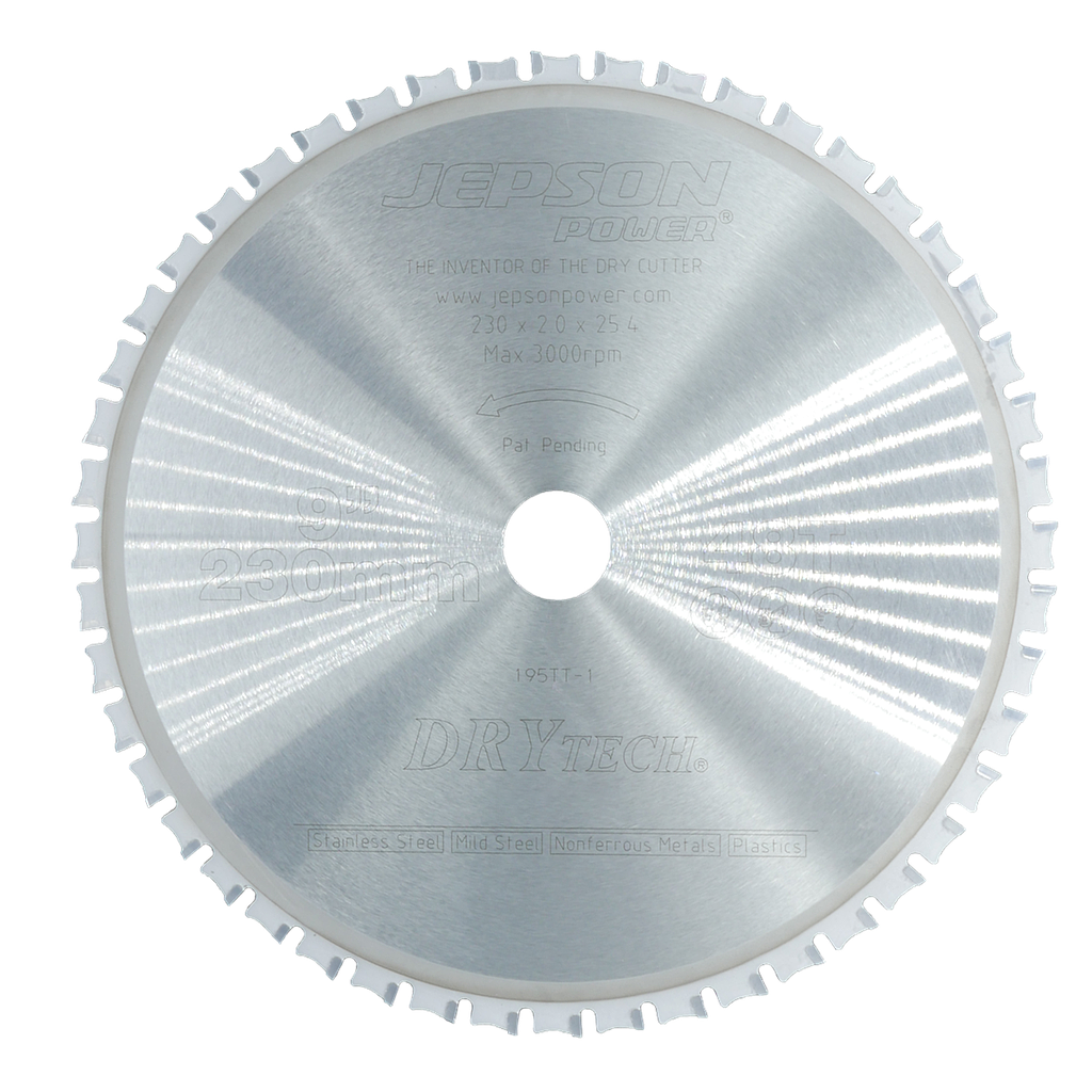 Jepson Drytech Carbide Tipped Circular Saw Blade 9" 230mm 48 Tooth for Stainless Steel & Steel