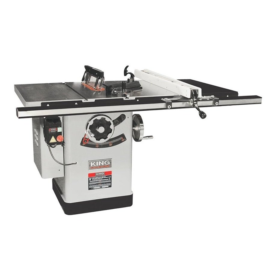 King Industrial 10" Extreme Cabinet Saw With Riving Knife Blade Guard System
