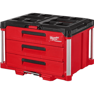 Milwaukee PACKOUT 2 & 3 Drawer Tool Box Kaizen Foam Inserts 57mm / Black/Red