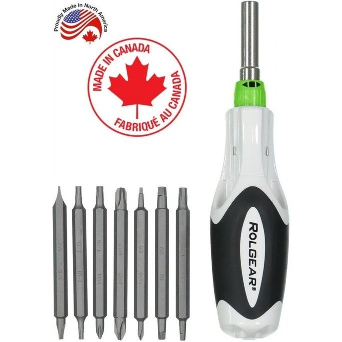 Multibit Ratchet Screwdriver With 7 Double Ended Bits