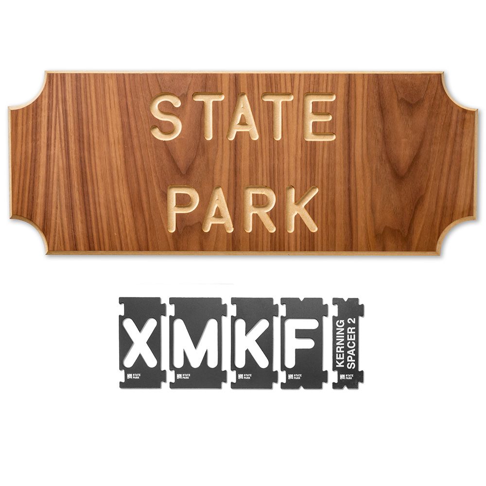 Rockler Interlock Signmaker's Template Kits, State Park Font
