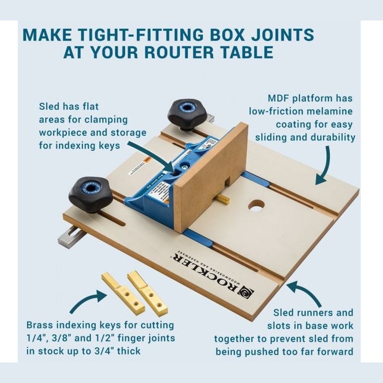 Rockler Router Table Box Joint Jig Great Western Saw