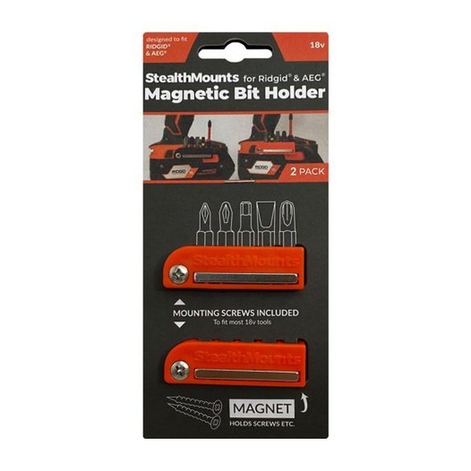 StealthMounts Magnetic Bit Holder for AEG & Ridgid 18v Tools