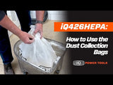 iQ426HEPA Dust Collection Bags with zip-tie, 12-Pack