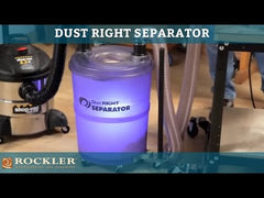 Dust Right Dust Separator + 36 Flex-Form Hose - Cyclone Dust Collector Separates Sawdust, Wood Chips, Debris, And More 10-Gallon Translucent Bucket 
